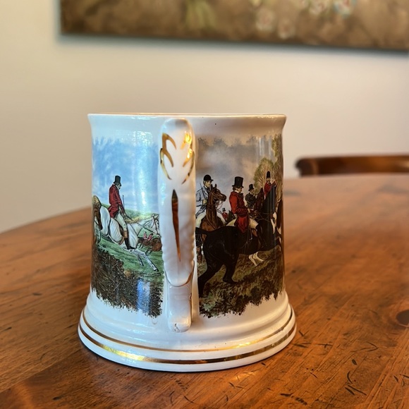Crown Dorset Fox Hunt Large Beer Stein Mug Staffordshire England Fine Ceramics - Picture 2 of 14
